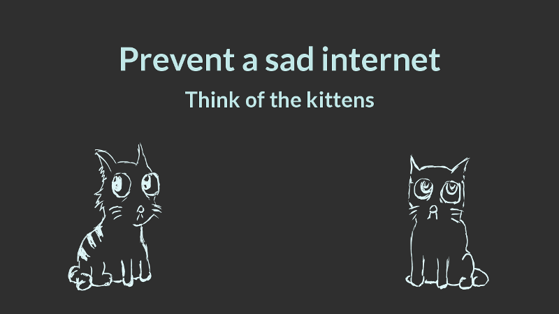 Cats, and a sad internet