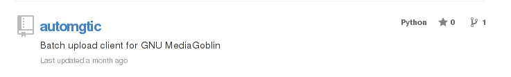 automgtic is an automatic media uploader for GNU MediaGoblin.