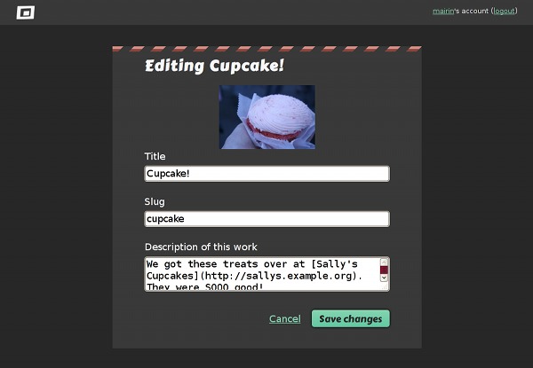 Editing Mairin's cupcakes photo