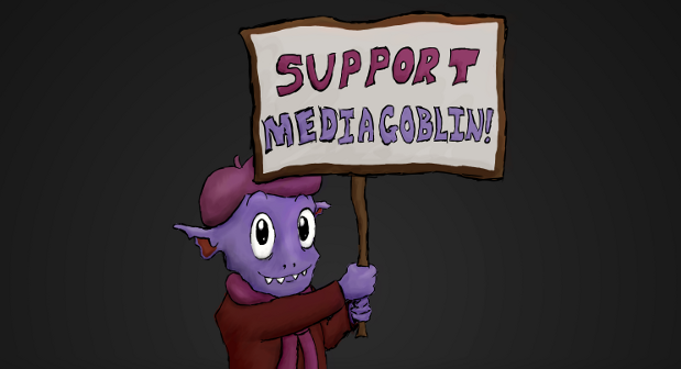 Gavroche imploring you to support MediaGoblin!